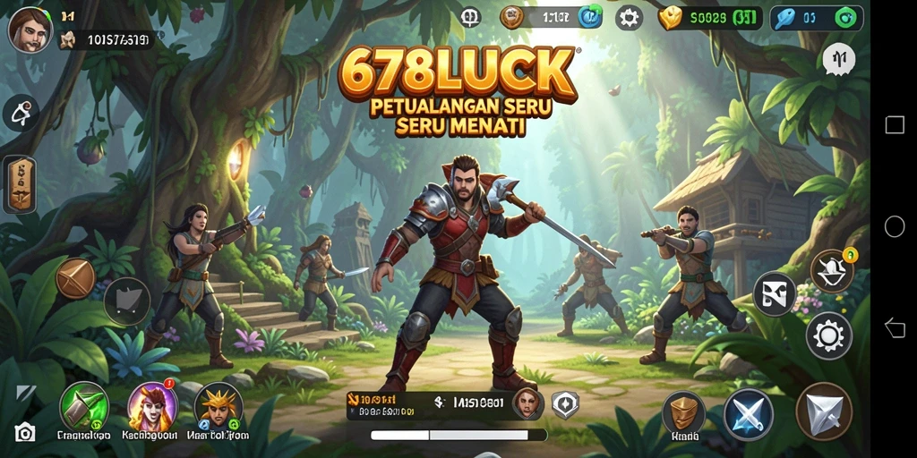 Screenshot utama menampilkan pemain menjelajahi dunia menakjubkan dalam 678LUCK.