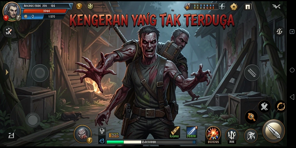Ekspresi kengerian dalam gameplay 8768 yang mendebarkan.