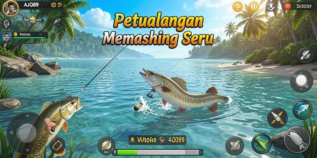 Tampilan gameplay yang seru dan interaktif dalam AJO89.