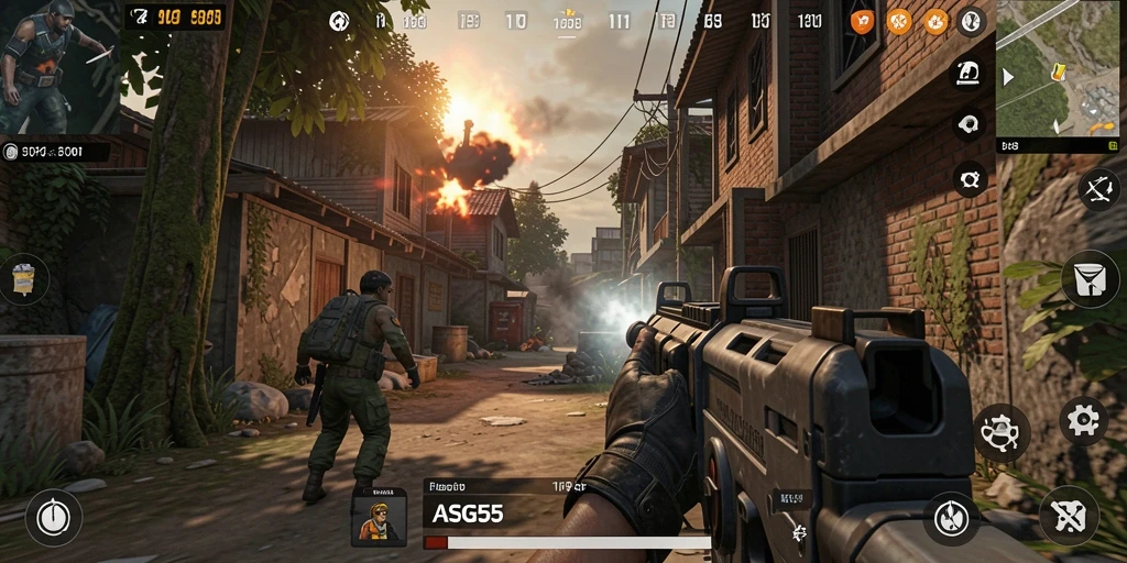 Gameplay intens dengan aksi tembak-menembak yang mendebarkan.