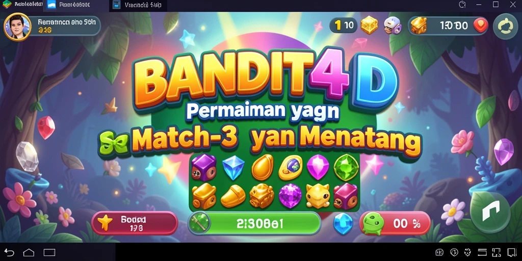 Gameplay Match-3 seru dengan berbagai tantangan dan power-up menarik.
