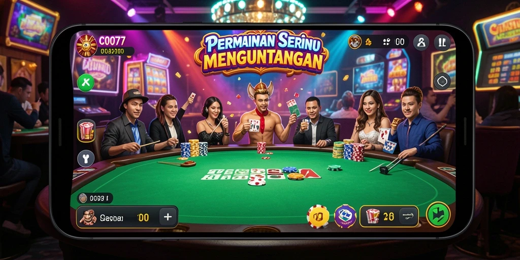 Tampilan gameplay C0077 yang seru dan menarik dalam game Kasino.