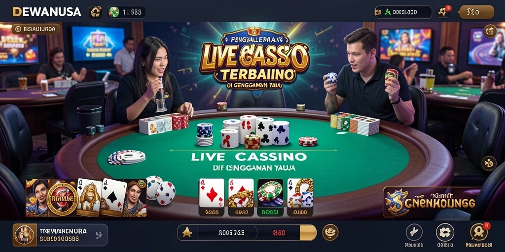 Tampilan gameplay Live Casino yang mendebarkan di DEWANUSA.