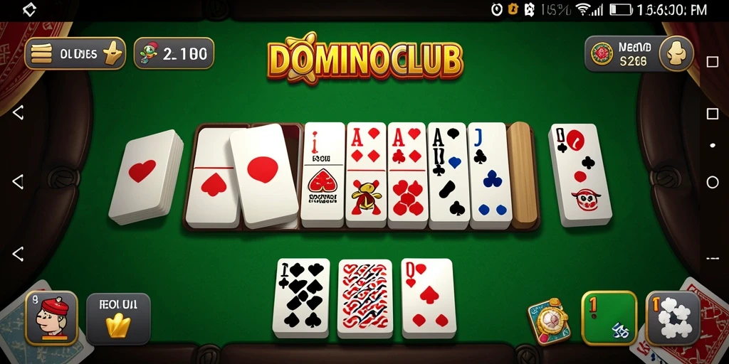 Tampilan gameplay utama DOMINOCLUB yang seru dan menarik.