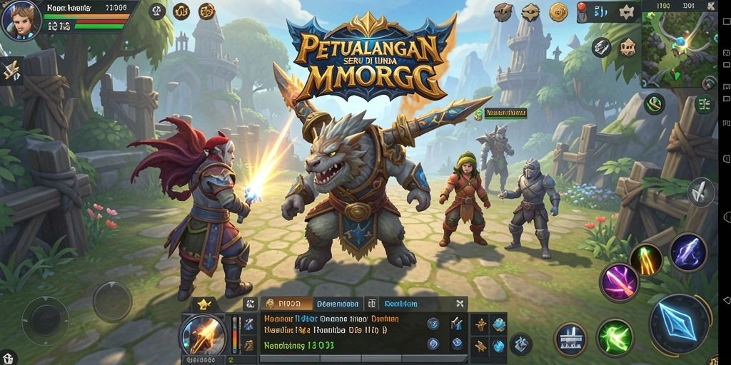 Screenshot menunjukkan aksi mendebarkan dalam permainan MMORPG F08.