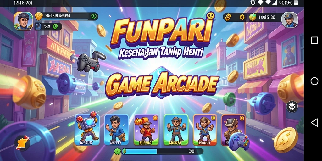 Gameplay seru FUNPARI dengan berbagai tantangan arcade.