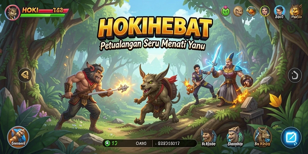 Screenshot utama HOKIHEBAT menampilkan gameplay petualangan yang menantang dan seru.