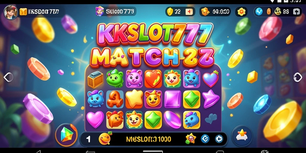 Gameplay Match-3 KKSLOT777 yang seru dan menantang.
