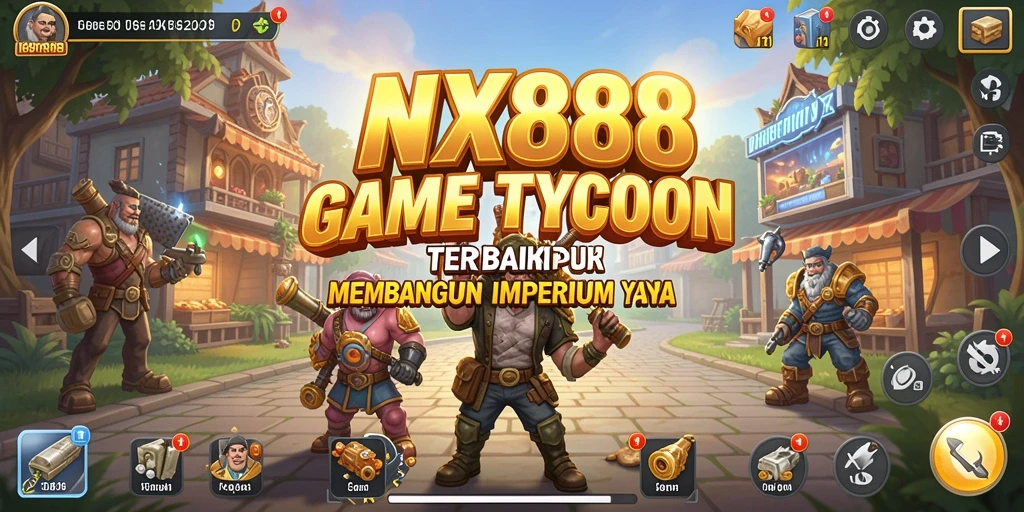 Tampilan gameplay NX888 yang mengasyikkan saat membangun kerajaan bisnis.