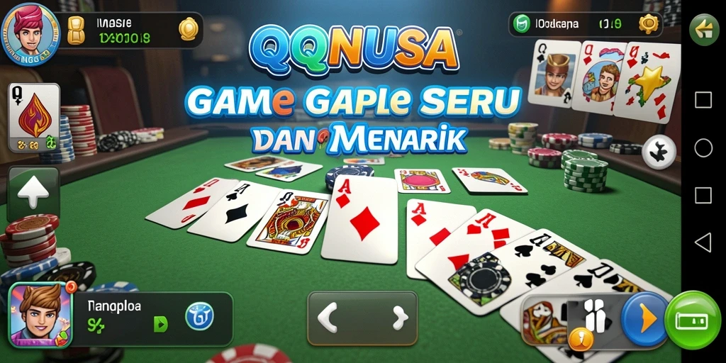 Tampilan gameplay QQNUSA yang menarik dan intuitif.
