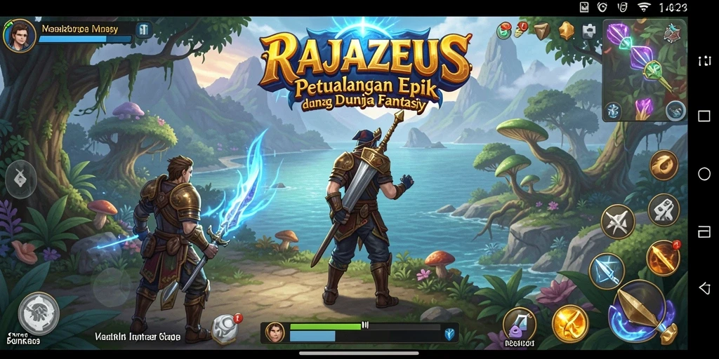 Tampilan gameplay RAJAZEUS yang seru dan penuh aksi.