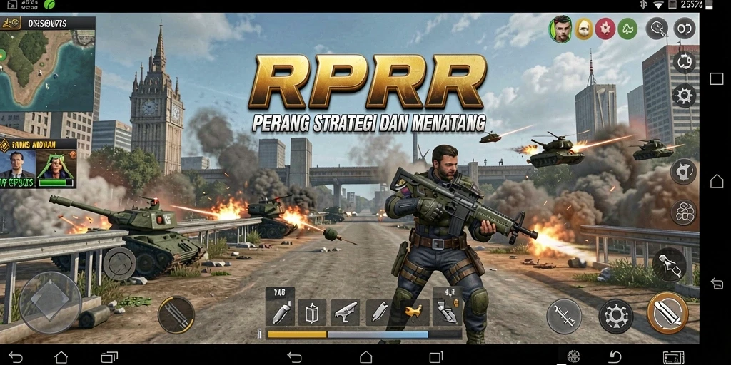 Screenshot RPRR menampilkan aksi strategis yang menegangkan di medan perang.