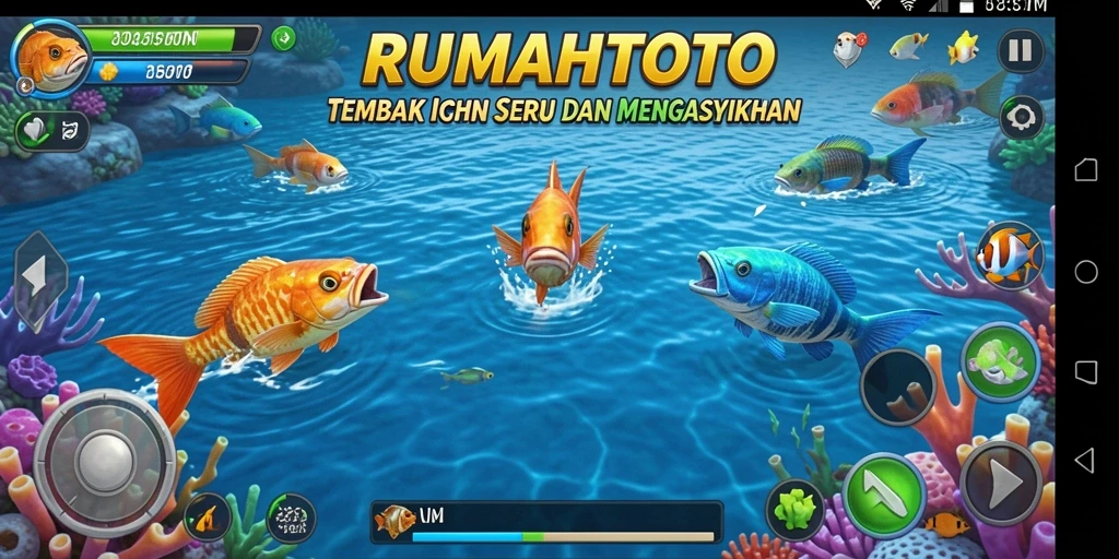 Screenshot gameplay RUMAHTOTO menampilkan aksi seru Tembak Ikan.