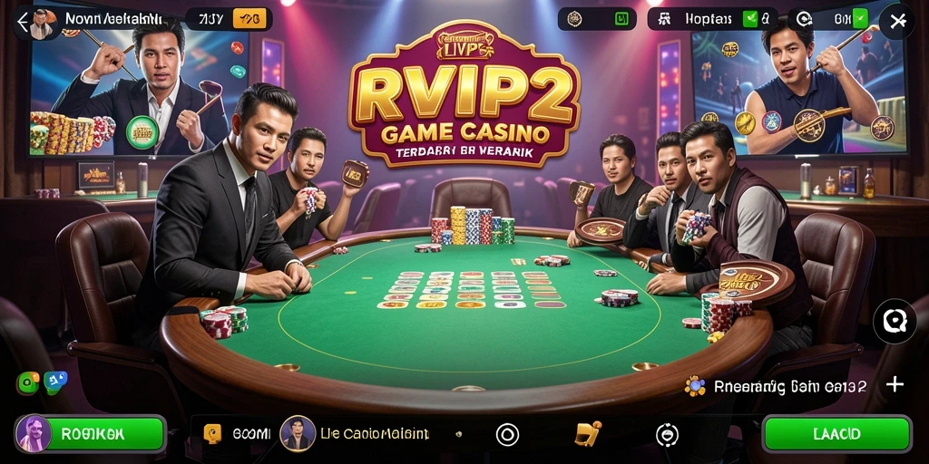 Tampilan gameplay Live Casino yang menarik dan interaktif di RVIP2.