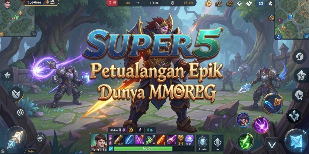 Tampilkan tangkapan layar gameplay epik dari SUPER5 MMORPG.