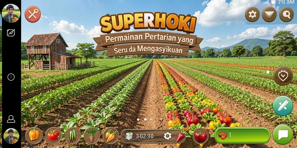 Gameplay menarik di dunia pertanian yang berwarna.