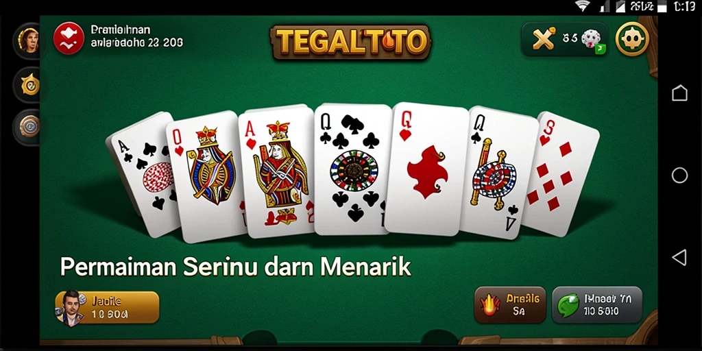 Screenshot TEGALTOTO menampilkan aksi permainan Domino yang mendebarkan.