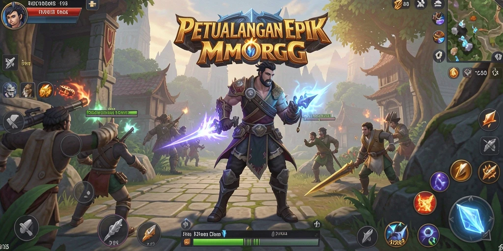 Tangkapan layar gameplay TO288 yang penuh aksi dalam dunia MMORPG.