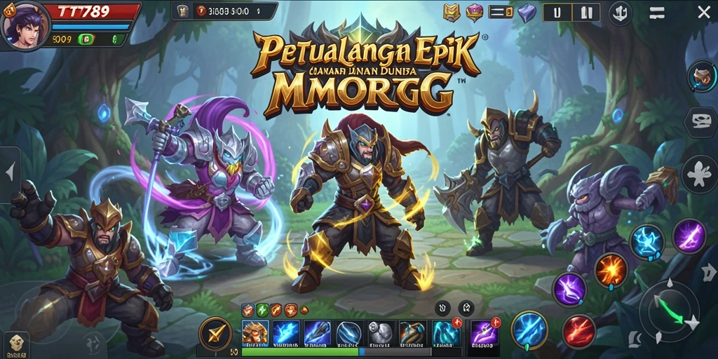 Gameplay <strong>TT789</strong> menampilkan aksi seru dalam dunia MMORPG.