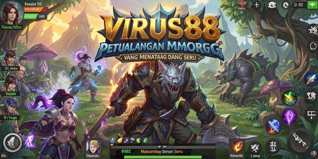 Screenshot dari gameplay menampilkan aksi seru dan grafis menakjubkan dalam VIRUS88.