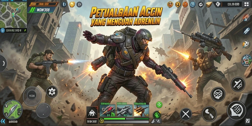 Tampilan gameplay WOW388 yang penuh aksi dan petualangan mendebarkan.