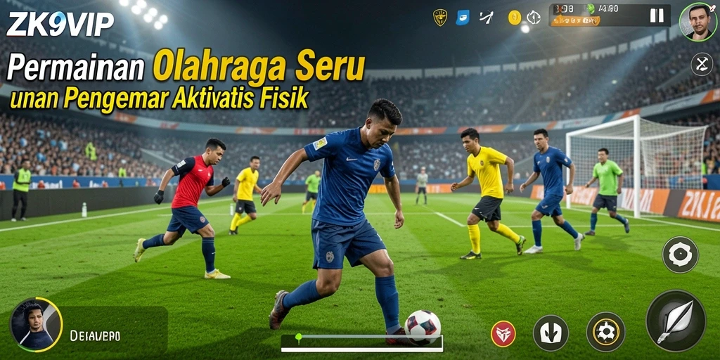 Screenshot ZK9VIP yang menampilkan aksi olahraga menyenangkan.