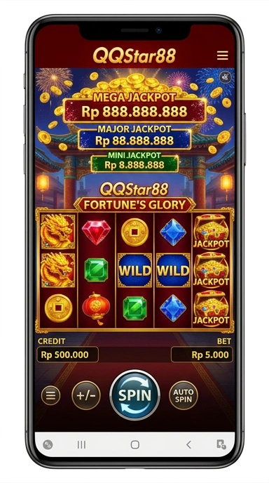 Screenshot aplikasi dengan fitur unduh cepat di qqstar88.
